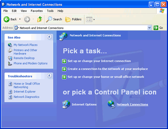 [screenshot] - Network and Internet Connections