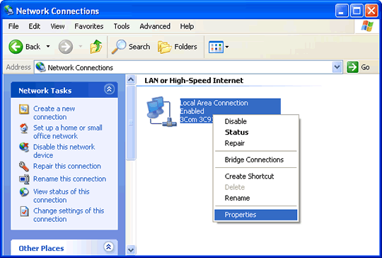 [screenshot] - Network Connections