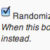 random2 Randomize