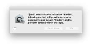 [image] Prompt to allow JAMF access to Finder 