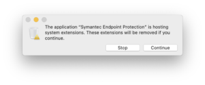 [image] prompt to continue removing Symantec system extensions