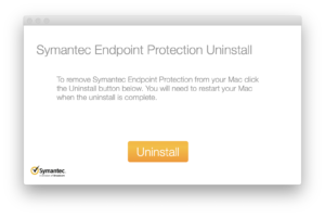 [image] prompt to unistall Symantec Endpoint Protection