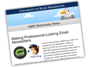 UMW Webmaster Newsletter Thumbnail