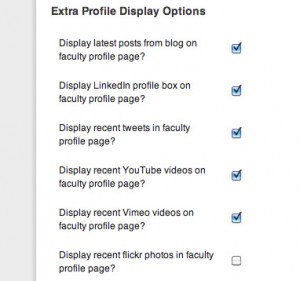 Extra Profile Display Options